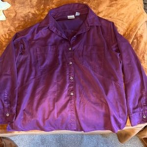 Purple Chico’s Suede Blouse, Size 3
